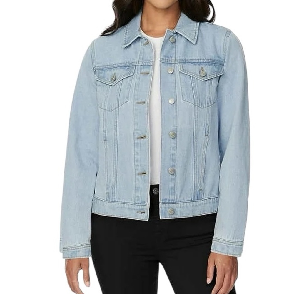 Buffalo David Bitton Denim Jacket XS Light Wash Indigo Trucker 100% Cotton NWT